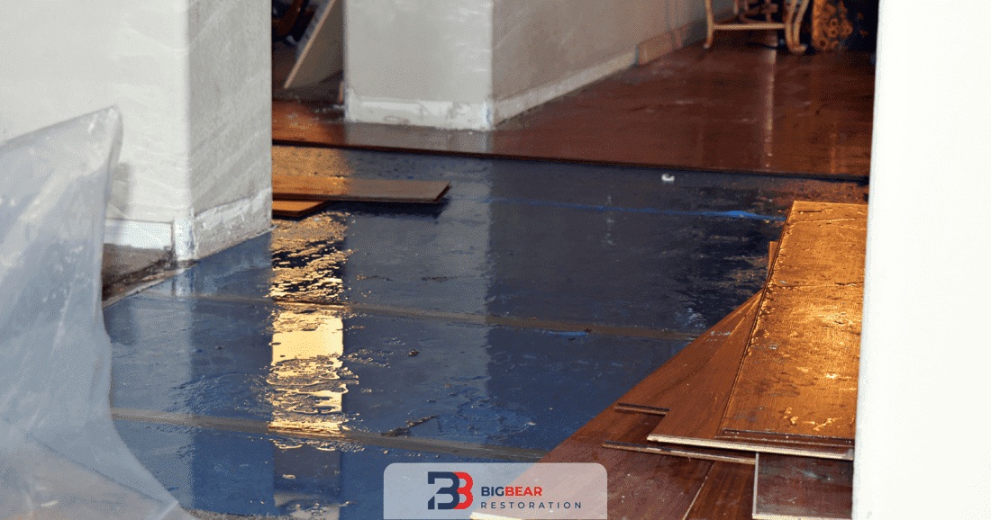 Floor with water
